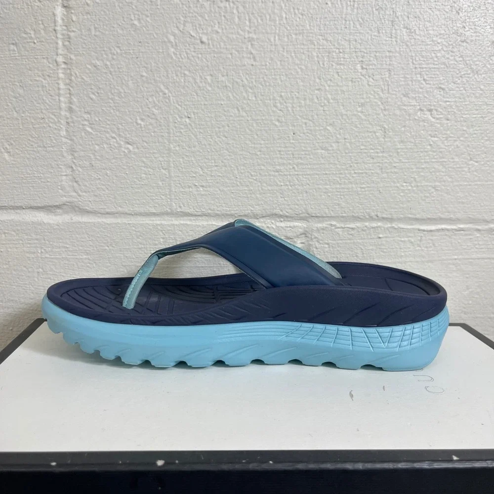 Vionic‎ Restore Navy Blue Recovery Thong Sandals Slip On Women's 10 US
